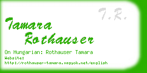tamara rothauser business card